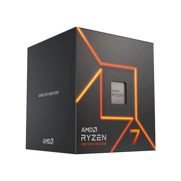 AMD Ryzen 7 7700 Processor with Radeon Graphics (8 Cores 16 Threads with Max Boost Clock of up to 5.3GHz, Base Clock of 3.8GHz, AM5 Socket and 40MB Cache Memory)