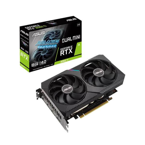 ASUS DUAL GeForce RTX 3060 Ti V2 MINI 8GB GDDR6 with LHR Graphic Card DUAL-RTX3060TI-8G-MINI-V2