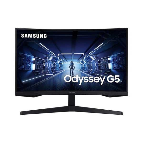 SAMSUNG ODYSSEY G5 27 INCH CURVED GAMING MONITOR (1000R CURVED, AMD FREESYNC, 1MS RESPONSE TIME, 144HZ REFRESH RATE, FLICKER FREE, WQHD VA PANEL, HDMI, DISPLAY PORT)  LC27G55TQWWXXL