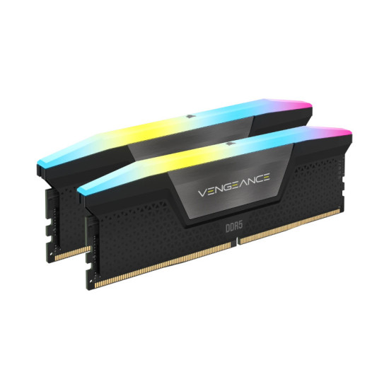 CORSAIR VENGEANCE RGB 32GB (16GBX2) DDR5 6600MHZ C38 MEMORY KIT — BLACK