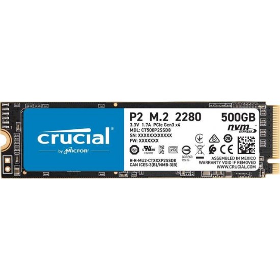 Image of CRUCIAL NVME M2 P2 500GB SSD