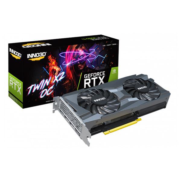 INNO3D GEFORCE RTX 3060 Ti TWIN X2 OC LHR Graphic Card N306T2-08D6X-119032DH