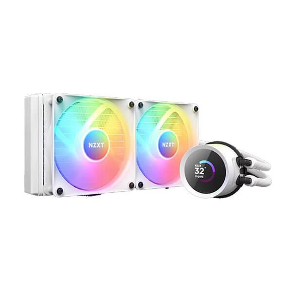 NZXT Kraken 280 RGB 280mm AIO Liquid Cooler Matte White RL-KR280-W1