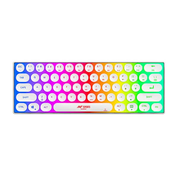 ANT ESPORTS MK1500 MINI RETRO WIRELESS GAMING KEYBOARD MEMBRANE SWITCHES WITH LED BACKLIGHT