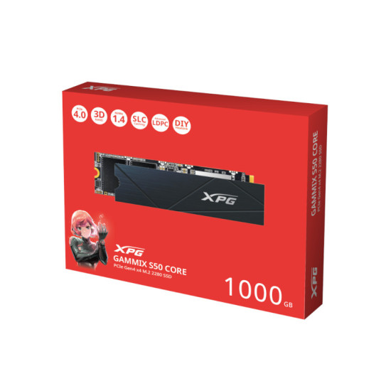 ADATA XPG GAMMIX S50 CORE 1000GB PCIE GEN4 NVME M.2 SSD