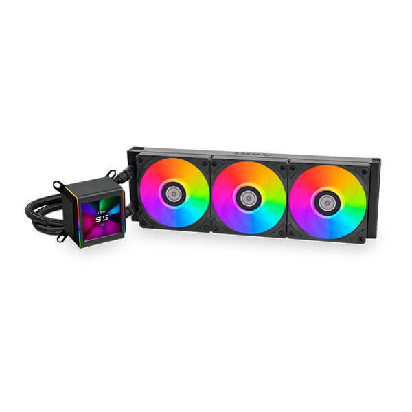 LIAN LI GALAHAD II LCD ARGB ALL IN ONE 360MM CPU LIQUID COOLER (BLACK)