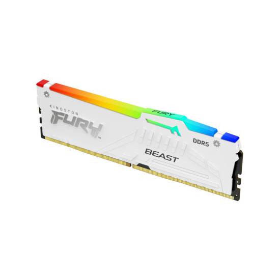 KINGSTON FURY BEAST RGB 16GB (1X16GB) 6000MHZ DDR5 CL30 MEMORY - WHITE