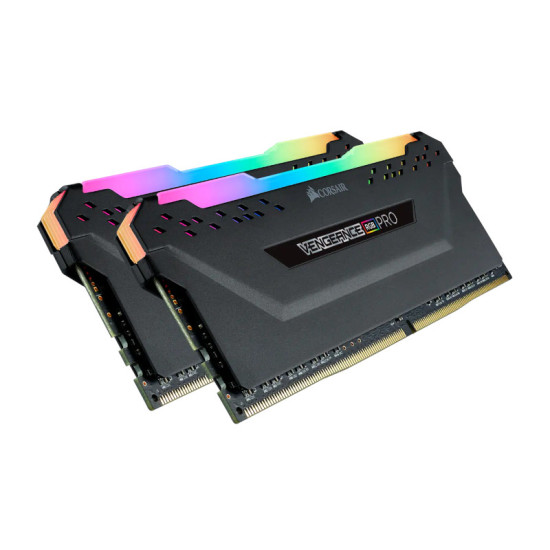 CORSAIR VENGEANCE RGB PRO 16GB (8GBX2) DDR4 DRAM 3600MHZ C18 MEMORY - BLACK