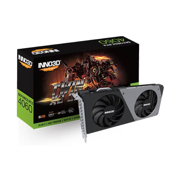 INNO3D GeForce RTX 4060 Twin X2 OC 8GB Graphic Card N40602-08D6X-173051N