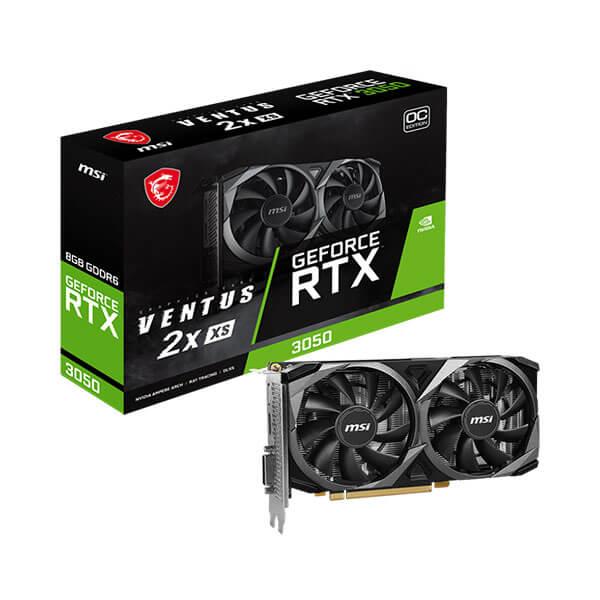 MSI GeForce RTX 3050 Ventus 2X XS OC 8GB GDDR6 128-bit Gaming Graphics Card