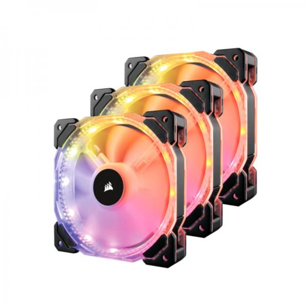 Corsair HD120 RGB LED High Performance 120mm PWM Fan (Three Pack with Controller) CO-9050067-WW