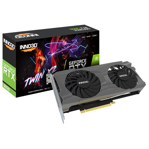 INNO3D GEFORCE RTX 3050 TWIN X2 Graphic Card N30502-08D6-1190VA42