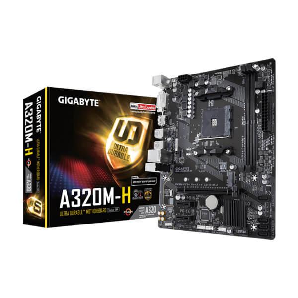 Gigabyte GA-A320M-H AMD A320 Chipset Motherboard (AMD Socket AM4/Ryzen Series CPU/MAX 32GB DDR4 3200MHz Memory)