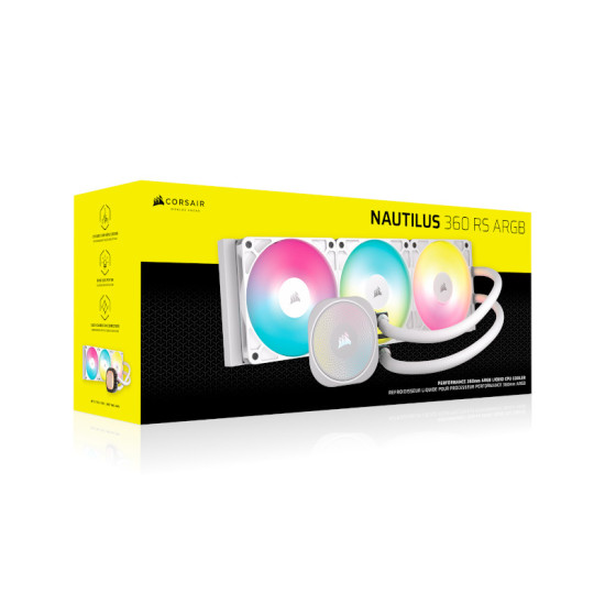 CORSAIR NAUTILUS 360 RS ARGB LIQUID CPU COOLER - WHITE