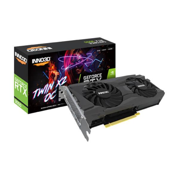 Inno3d RTX 3050 Twin X2 OC LHR 8GB Gaming Graphics Card N30502-08D6X-11902130