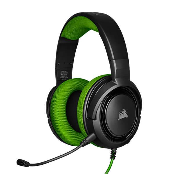 CORSAIR HS35 Stereo Over Ear Gaming Headset With Mic (Green)