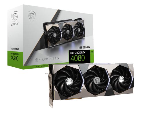 MSI GeForce RTX 4080 16GB SUPRIM X Graphic Card