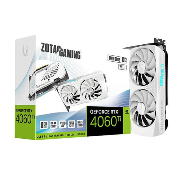 ZOTAC GAMING GeForce RTX 4060 Ti 8GB Twin Edge OC White Edition Graphic Card ZT-D40610Q-10M