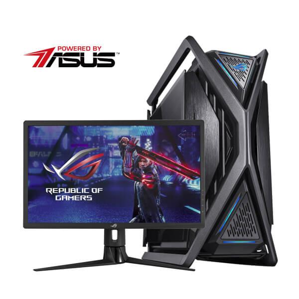 Intel Gamers ROG Edition III Pre-Build Desktop Powered By ASUS (i5-13600K, B760-I Gaming WIFI, ML360 Illusion ARGB, 16GB DDR5 6000MHz, 1TB M.2 NVMe Gen4, RX 7600 OC Edition 8GB, 750 Watt 80+ Gold, VG258QR 25 Inch, Prime AP201 Tempered Glass Black)