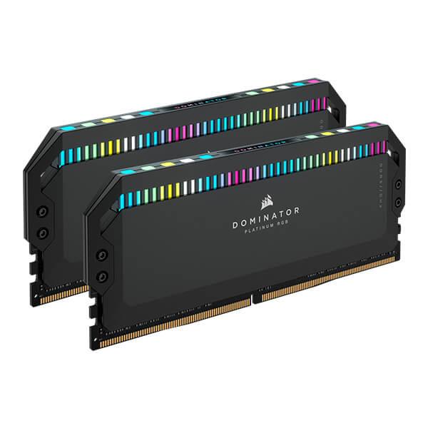 Corsair DOMINATOR PLATINUM RGB 32GB (2x16GB) DDR5 DRAM 5200MHz C40 Memory Kit Black CMT32GX5M2B5200C40