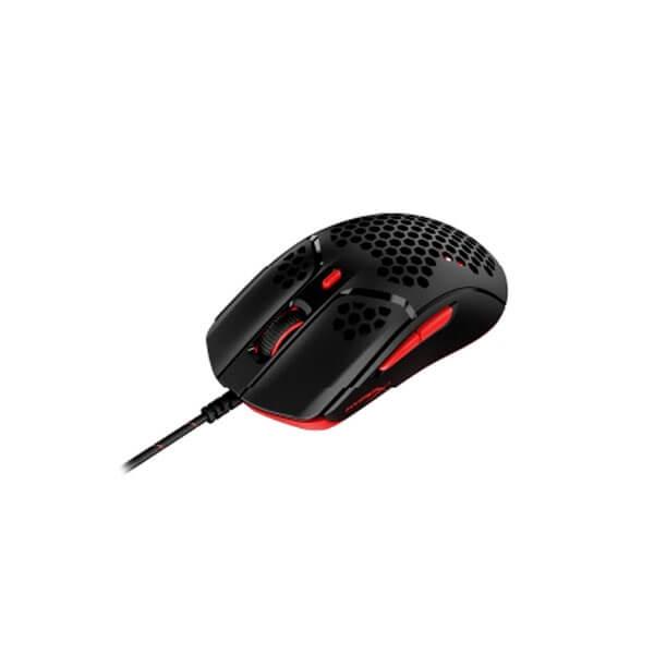 HyperX Pulsefire Haste Ergonomic Wired Gaming Mouse (16000 DPI, Pixart 3335 Sensor, RGB Lightning, 1000Hz Polling Rate, Black-Red)