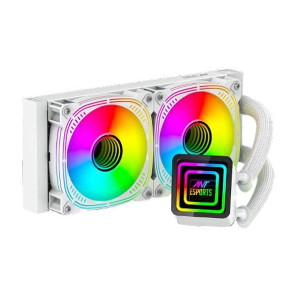 ANT ESPORTS ICE-INFINITE 240 ARGB 240MM CPU LIQUID COOLER (WHITE)