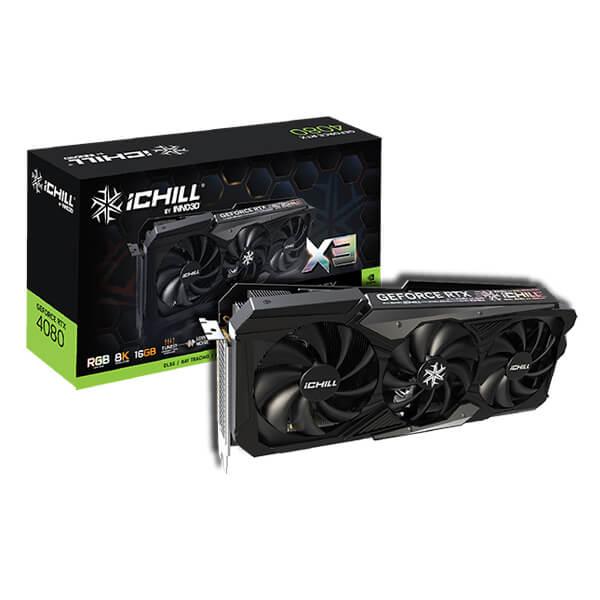 Inno3D GeForce RTX 4080 ICHILL X3 16GB GDDR6X Graphic card C40803-166XX-187049H