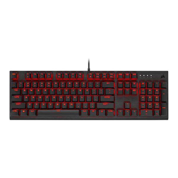 Corsair K60 Pro Mechanical Gaming Keyboard Cherry Viola Switches with Red LED Backlight - Black (CH-910D029-NA)