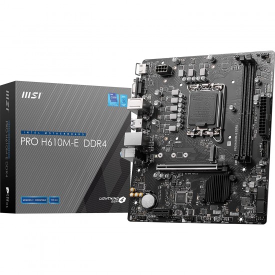 MSI PRO H610M-E INTEL LGA1700 MOTHERBOARD