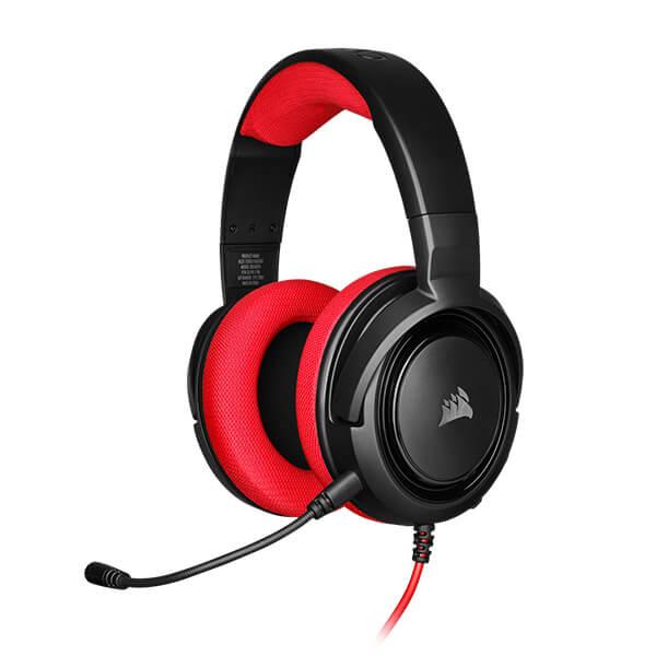 CORSAIR HS35 Stereo Over Ear Gaming Headset With Mic (Red)