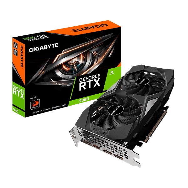 Gigabyte GeForce RTX 2060 D6 6G Graphic Card GV-N2060D6-6GD