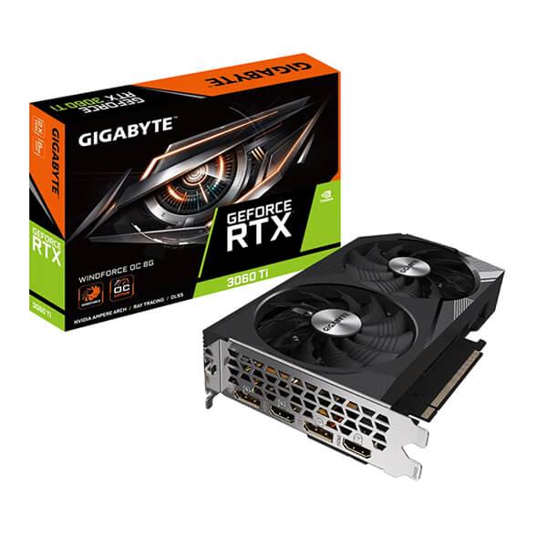 Gigabyte RTX 3060 Ti Windforce OC 8GB Graphic Card GV-N306TWF2OC-8GD