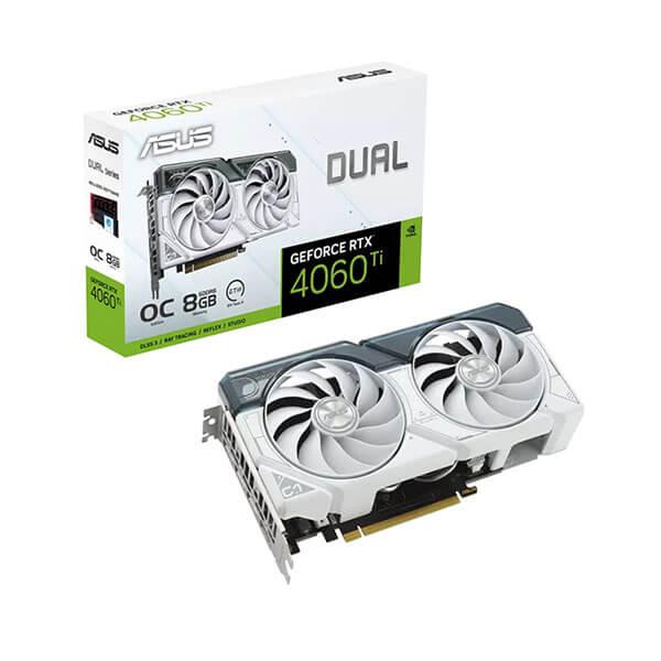 Asus Dual GeForce RTX 4060 Ti White OC Edition 8GB GDDR6 128-bit Graphics Card