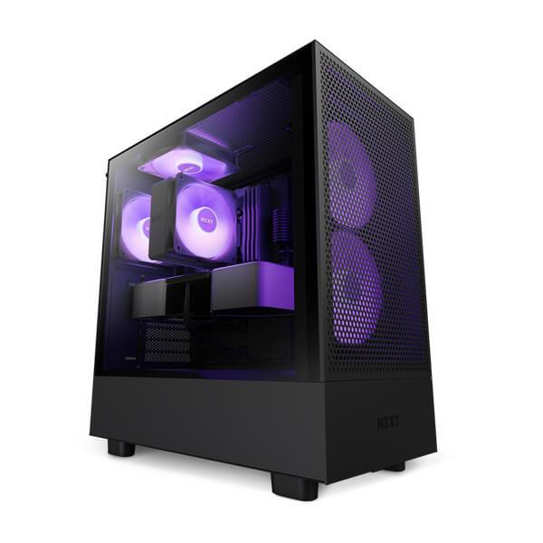 NZXT H5 Flow RGB (ATX) Mid Tower Cabinet with Tempered Glass Side Panel (Black)