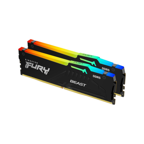 KINGSTON FURY BEAST RGB 64GB (2X32GB) 6000MHZ DDR5 CL30 MEMORY - BLACK