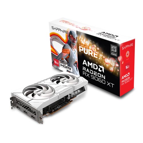 Sapphire PURE AMD Radeon RX 9060 XT 16GB GPU Graphic Card 11350-02-20G