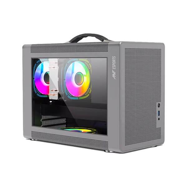 ANT ESPORTS BOX C AIR (M-ATX) MID TOWER CABINET (GREY)