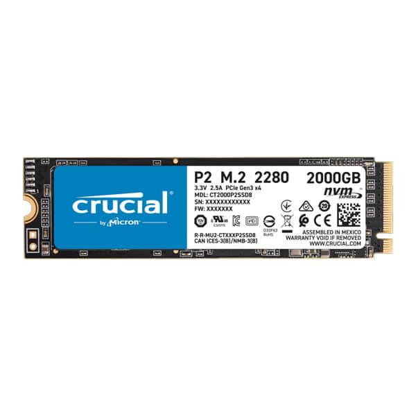 Crucial P2 2TB M.2 NVMe Internal SSD (CT2000P2SSD8)