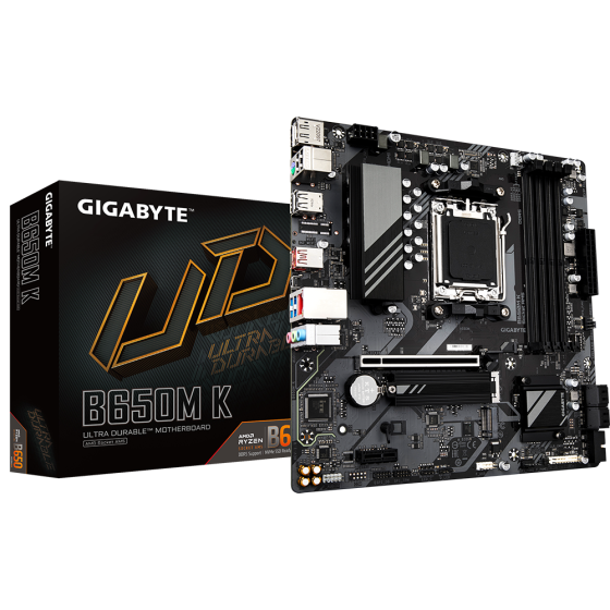 Image of Gigabyte-B650M-K-rev-1.0-AMD-Base-Motherboard