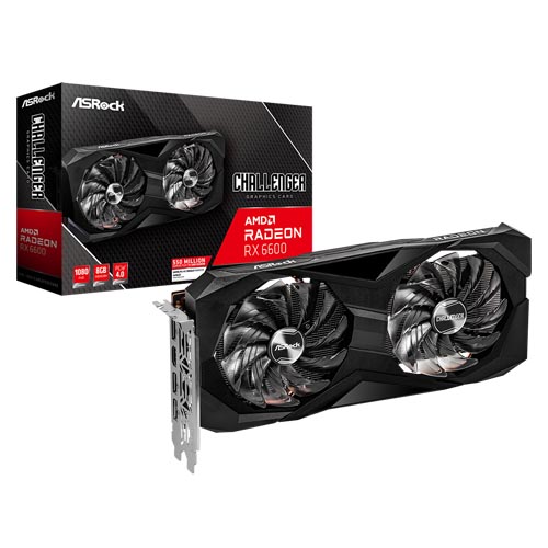 ASRock AMD Radeon RX 6600 Challenger D 8GB Graphic Card RX6600 CLD 8G