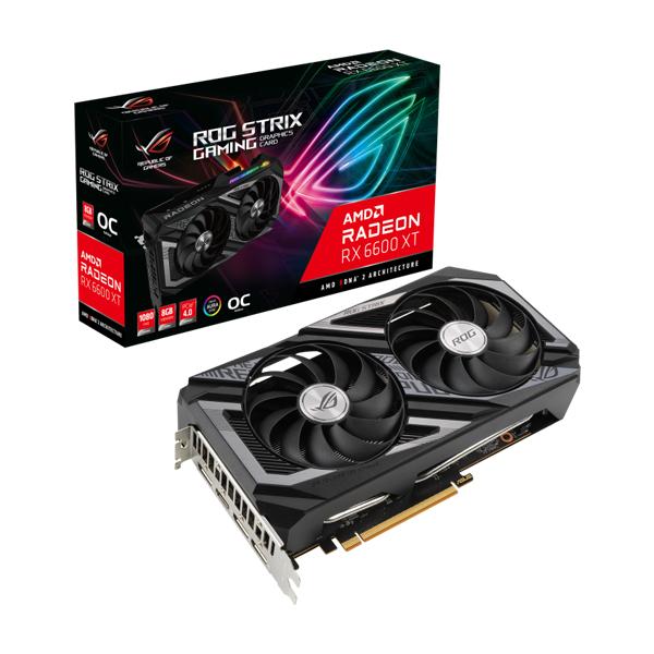 ASUS ROG STRIX Radeon RX 6600 XT 8GB GDDR6 PCI Express 4.0 CrossFireX Support ATX Video Card ROG-STRIX-RX6600XT-O8G-Gaming