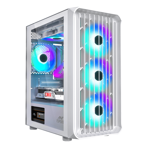 ANT ESPORTS 205 AIR ARGB (ATX) MID TOWER CABINET (WHITE)