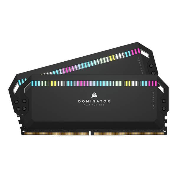 Corsair DOMINATOR PLATINUM RGB 32GB (2x16GB) DDR5 DRAM 5600MHz Memory Black CMT32GX5M2X5600C36