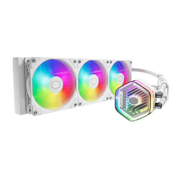 COOLER MASTER MASTERLIQUID 360 ATMOS ARGB 360MM CPU LIQUID COOLER (WHITE)