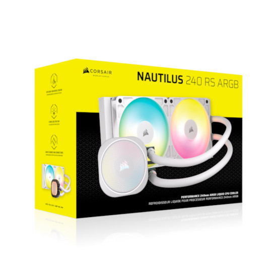 CORSAIR NAUTILUS 240 RS ARGB LIQUID CPU COOLER - WHITE