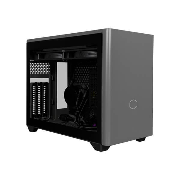 Cooler Master MasterBox NR200P Max (M-ITX) Mini Tower Cabinet With Tempered Glass Side Panel (Black-Grey)