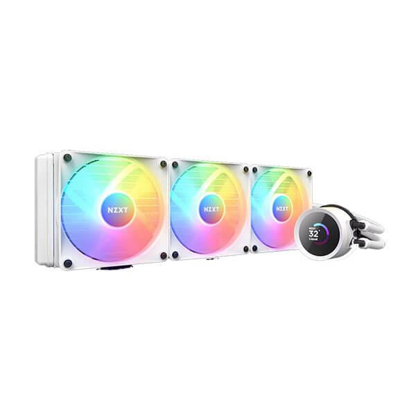 NZXT Kraken 360 RGB 360mm Aio Liquid Cooler Matte White RL-KR360-W1